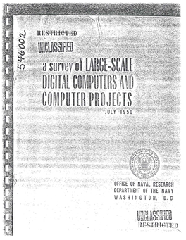 A Survey of Large-Scale Digital Computers And