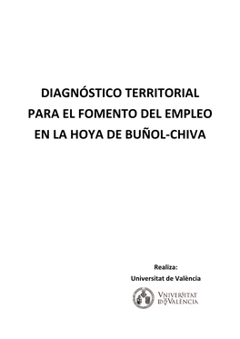 Diagnóstico Territorial Para El Fomento Del Empleo En La Hoya De Buñol-Chiva
