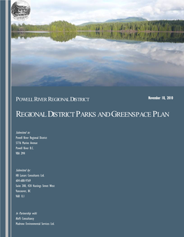 Regional Parks and Greenspace Plan 2010