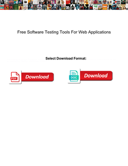 Free Software Testing Tools for Web Applications