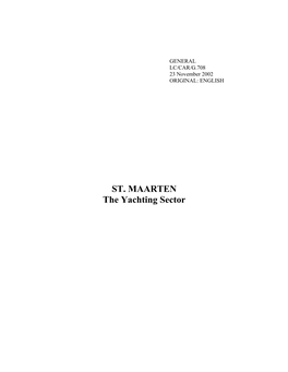 ST. MAARTEN the Yachting Sector