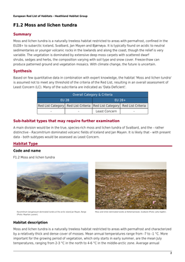 F1.2 Moss and Lichen Tundra