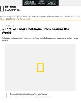 5 Festive Food Traditions from Around the World