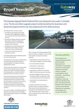 Gateway Upgrade North—Nudgee to Bracken Ridge, Newsletter May 2015