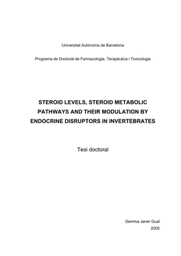 Steroid Levels, Steroid Metabolic
