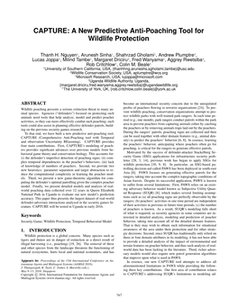 A New Predictive Anti-Poaching Tool for Wildlife Protection