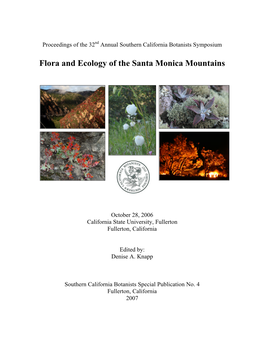 Flora and Ecology of the Santa Monica Mountains