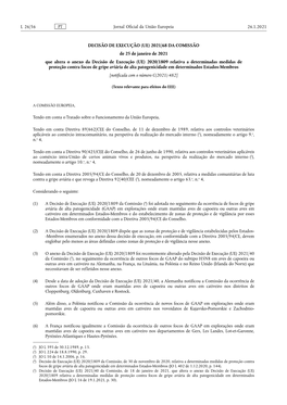 2021/68 DA COMISSÃO De 25 De Janeiro De 2021 Que