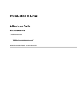 Introduction to Linux