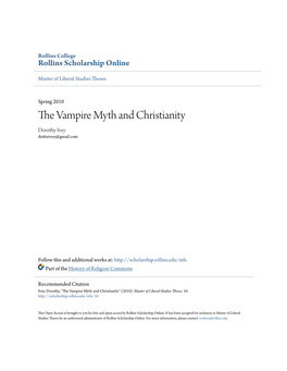 The Vampire Myth and Christianity