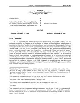 Federal Communications Commission FCC 00-416 Before the Federal