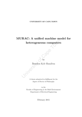 MURAC: a Uniﬁed Machine Model for Heterogeneous Computers