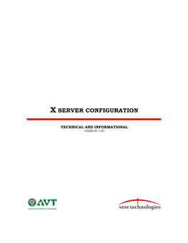 X Server Configuration
