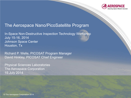 The Aerospace Nano/Picosatellite Program