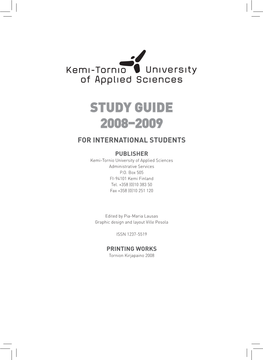STUDY GUIDE 2008–2009 for International Students