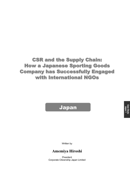 Corporate Social Responsibility in the Global Supply Chain: an APEC