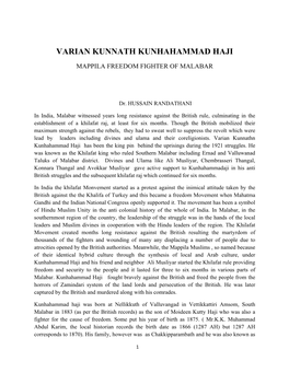 Varian Kunnath Kunhahammad Haji