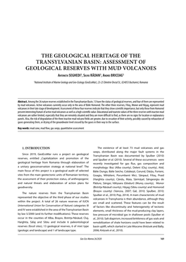 ASSESSMENT of GEOLOGICAL RESERVES with MUD VOLCANOES Antoneta SEGHEDI1, Silviu RĂDAN1, Andrei BRICEAG1