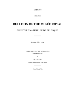 Bulletin of the Musée Royal