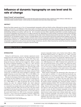 Influence of Dynamic Topography on Sea Level and Its Rate of Change