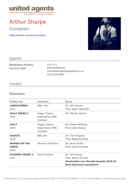 Arthur Sharpe Composer