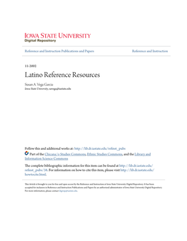 Latino Reference Resources Susan A