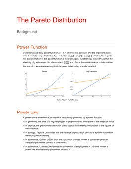 The Pareto Distribution