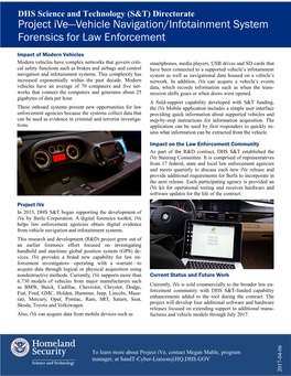 Directorate Project Ive—Vehicle Navigation/Infotainment System