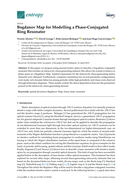 Bogdanov Map for Modelling a Phase-Conjugated Ring Resonator