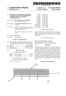 (12) United States Patent (10) Patent No.: US 6,221,383 B1 Miranda Et Al