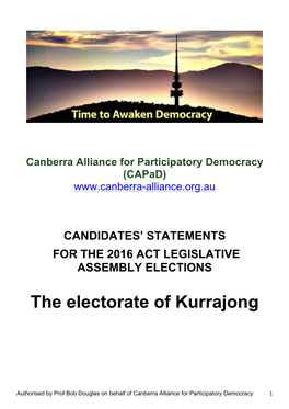 Candidates Kurrajong