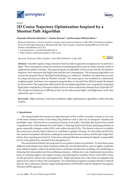 3D Cruise Trajectory Optimization Inspired by a Shortest Path Algorithm