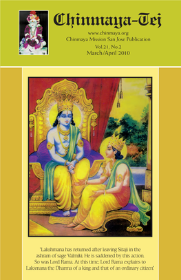 Chinmaya-Tej Chinmaya Mission San Jose Publication Vol.21, No.2 March/April 2010