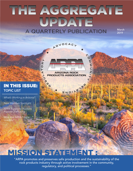 THE AGGREGATE UPDATE March a QUARTERLY PUBLICATION 2019