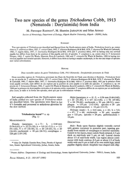 Nematoda : Dorylaimida) from India