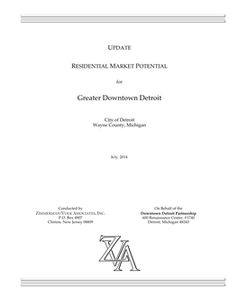 Residential Market Potential for Greater Downtown Detroit, 2014