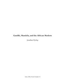 Gandhi, Mandela, and the African Modern