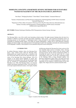 Modeling Concepts and Remote Sensing Methods for Sustainable Water Management of the Okavango Delta, Botswana