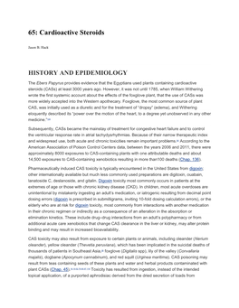 65: Cardioactive Steroids