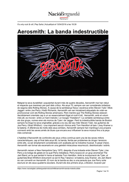 Aerosmith: La Banda Indestructible