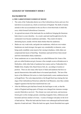 Geology of Todmorden Moor 2 Background