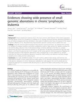 Evidences Showing Wide Presence of Small Genomic Aberrations In