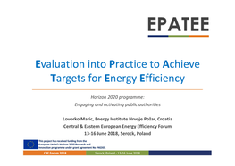 EPATEE at C4E Forum Presentation