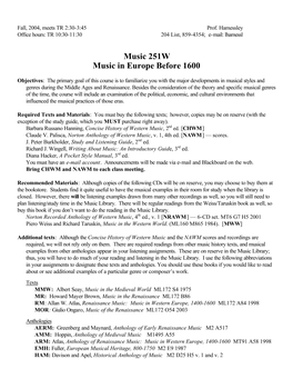 Syllabus 251 Fall 041 2