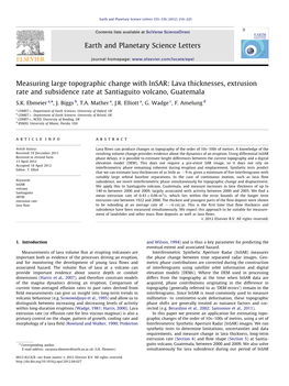 Measuring Large Topographic Change with Insar Lava Thicknesses