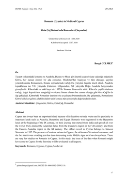 (Gypsies) in Medieval Cyprus Orta Çağ Kıbrıs'ında Romanlar