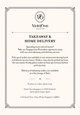 Takeaway & Home Delivery