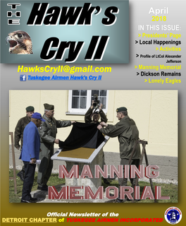 Hawkscryii@Gmail.Com > Manning Memorial > Dickson Remains Tuskegee Airmen Hawk's Cry II > Lonely Eagles