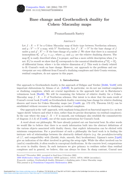 Base Change and Grothendieck Duality for Cohen–Macaulay