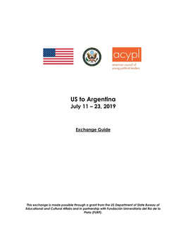 US to Argentina July 11 – 23, 2019